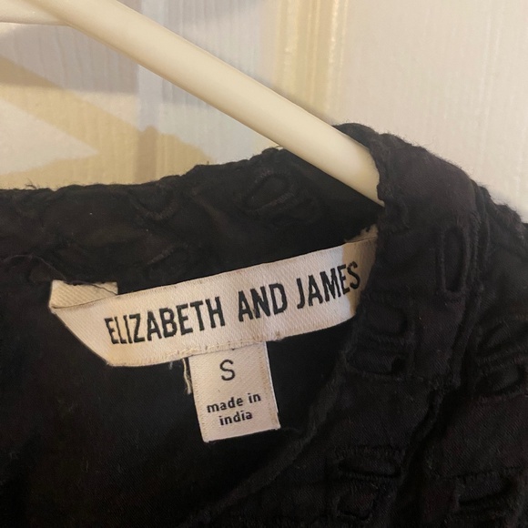Elizabeth & James eyelet top, Size: Small, Black - Picture 3 of 7